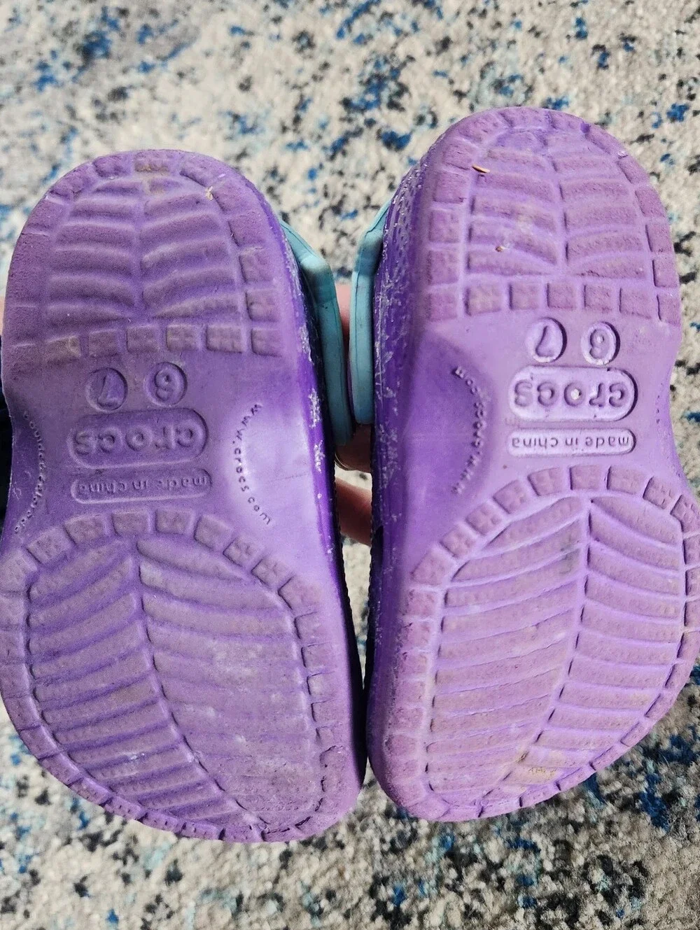 Kids Purple Snowflake Crocs Frozen Elsa Anna Princess